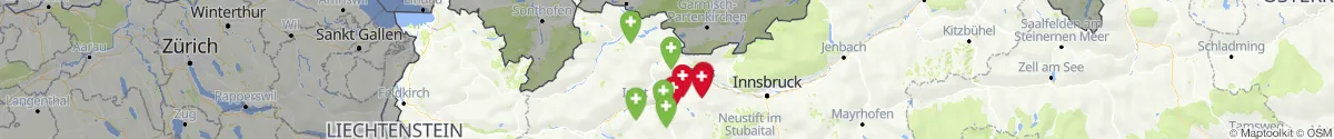 Kartenansicht für Apotheken-Notdienste in der Nähe von Biberwier (Reutte, Tirol)